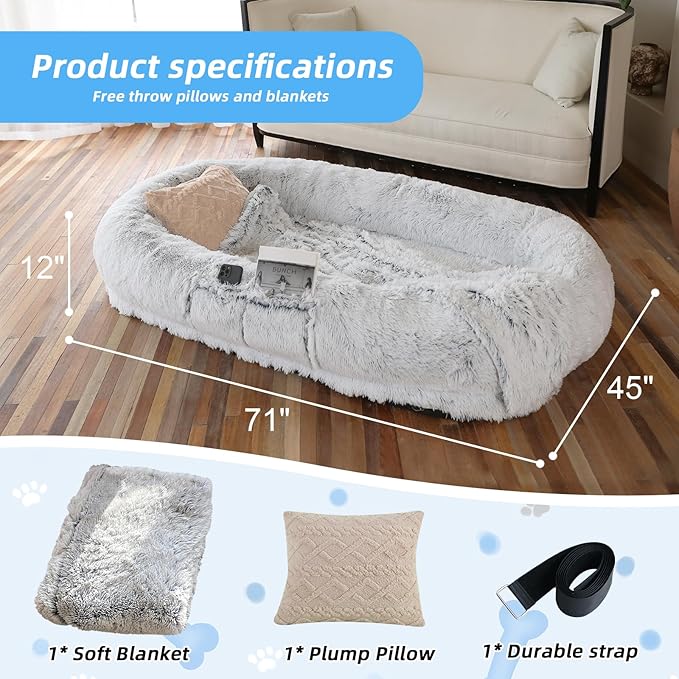 Kozi Komfort™ Human Size Pet Bed